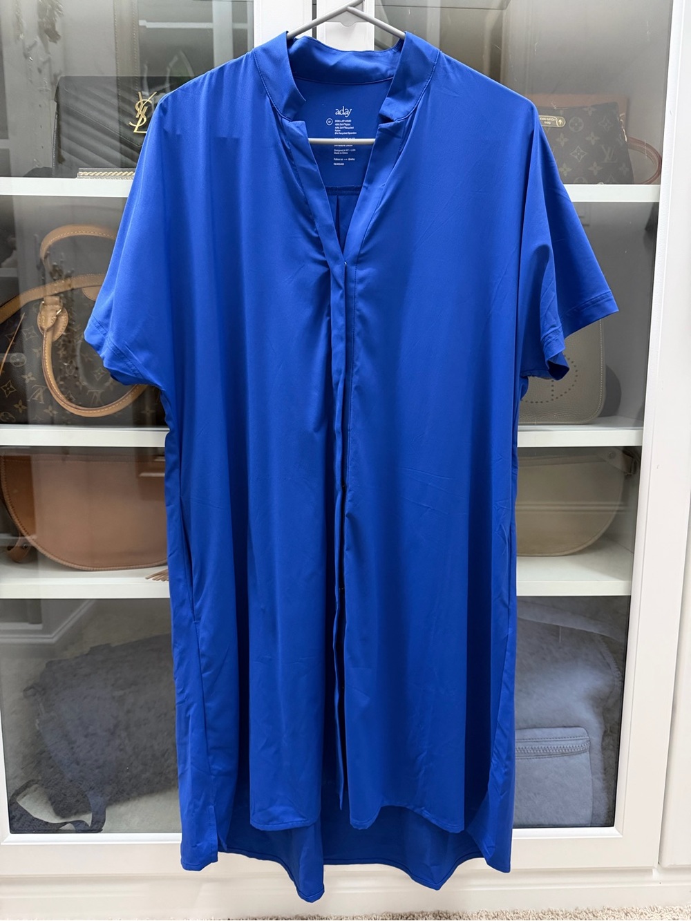 ADAY Anywhere Shirt Dress Lapis Blue - Picture 2 of 5